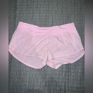 LULU LEMON PINK Speed Up Low-Rise SHORTS SIZE 6 💖💓